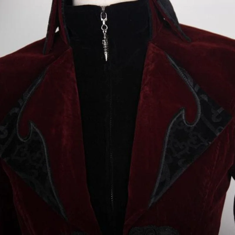 Women's Three Button Vintage Goth Coat