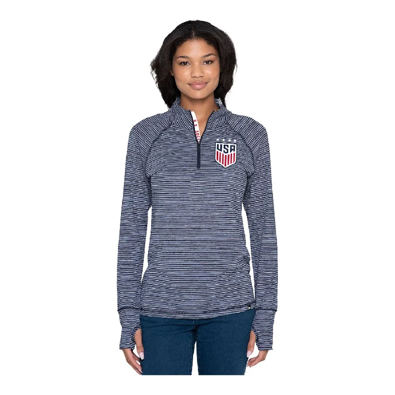 Women's New Era USWNT 1/4 Zip Space Dye Jacket