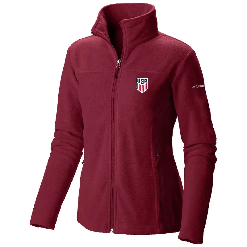 Women's Columbia USMNT Give and Go F/Z Red Fleece