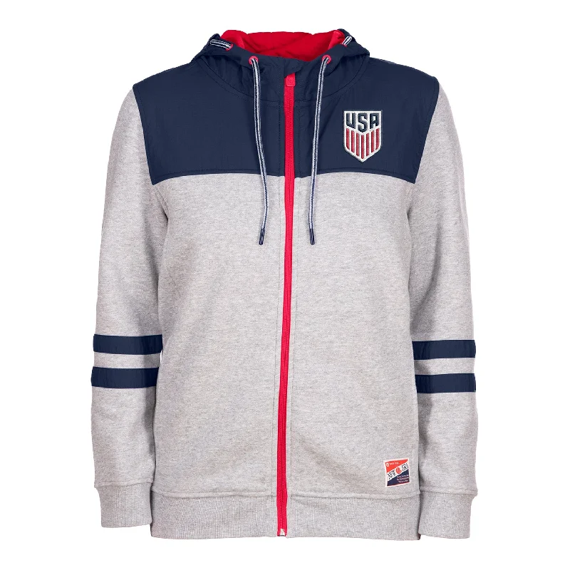 Women's New Era USMNT Full Zip Grey Jacket