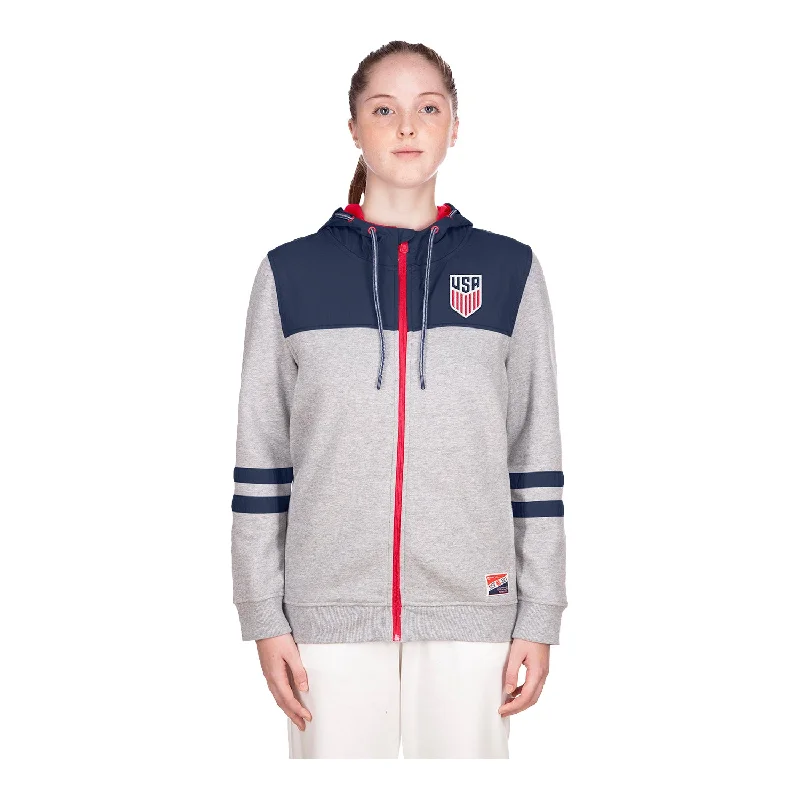 Women's New Era USMNT Full Zip Grey Jacket