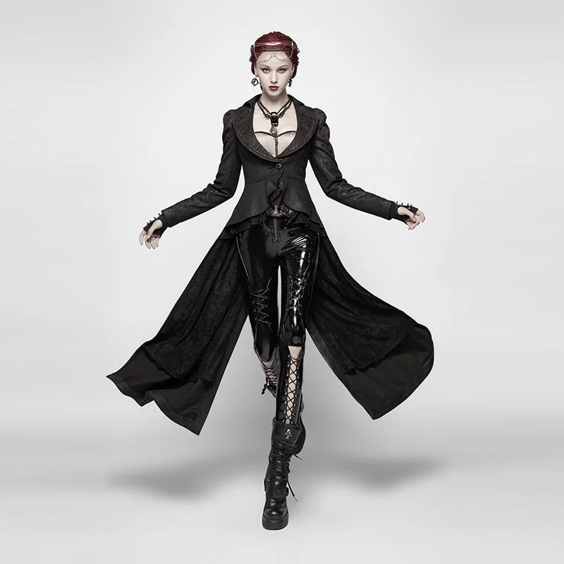 Women's Goth Victorian High-Low Tail Coat