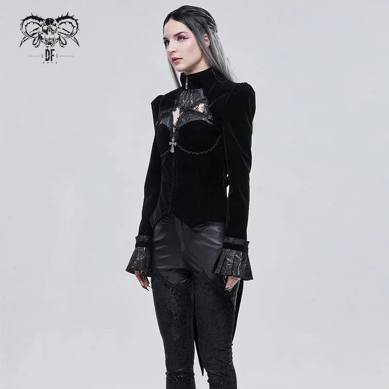 Women's Gothic Cutout Splice Swallow-tailed Jacket