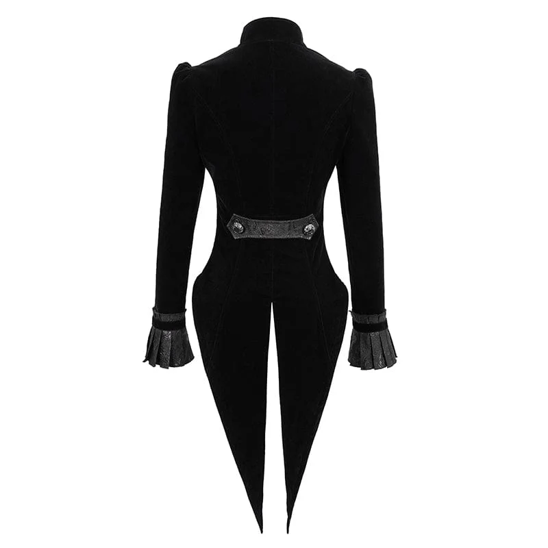 Women's Gothic Cutout Splice Swallow-tailed Jacket