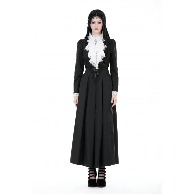 Women's Gothic Stand Collar Ruffled Neck Jacket