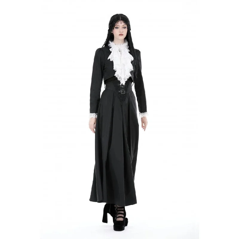 Women's Gothic Stand Collar Ruffled Neck Jacket