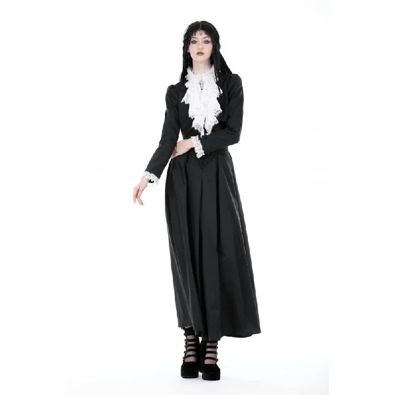 Women's Gothic Stand Collar Ruffled Neck Jacket