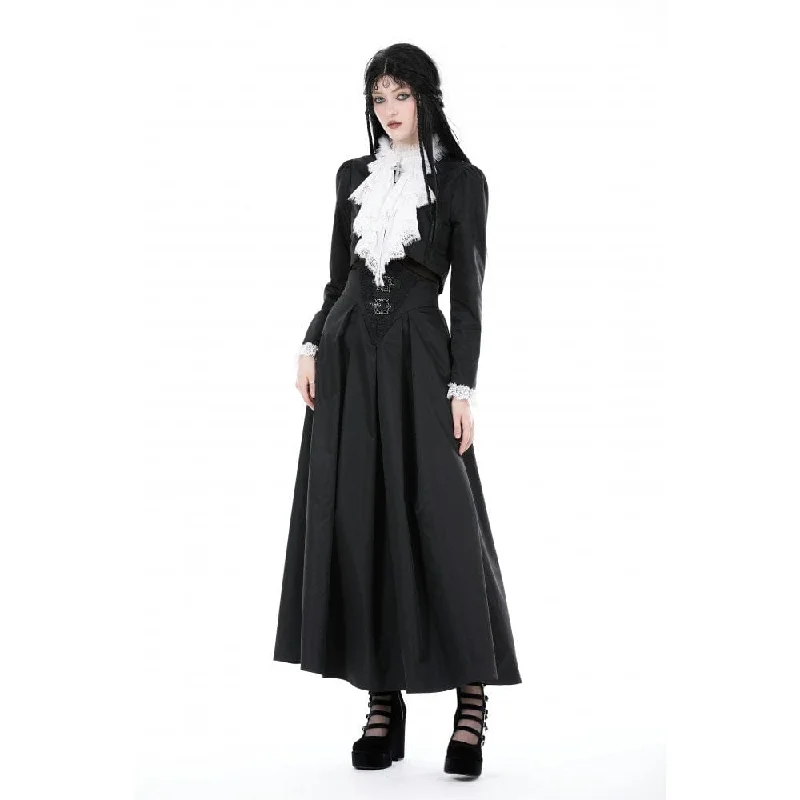 Women's Gothic Stand Collar Ruffled Neck Jacket