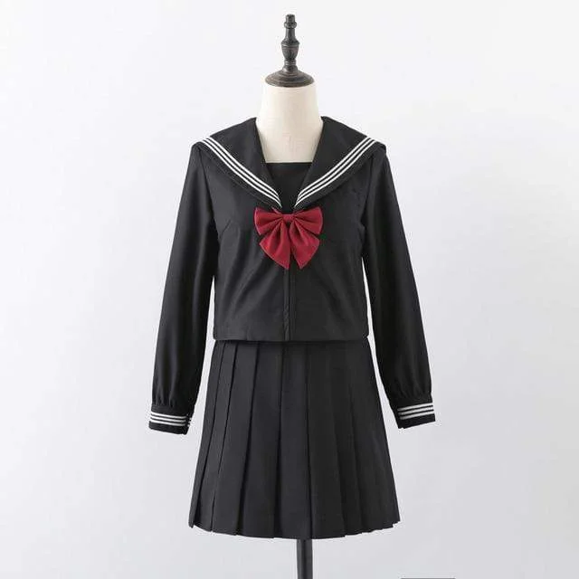 Women's JK Costumes Suits Black Red Sailor's Suits