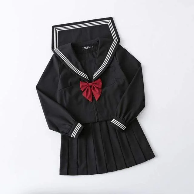 Women's JK Costumes Suits Black Red Sailor's Suits