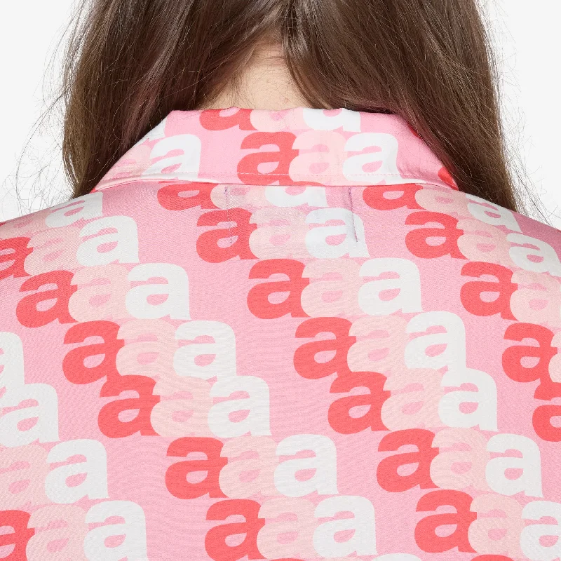 A Print Camp Shirt Pink