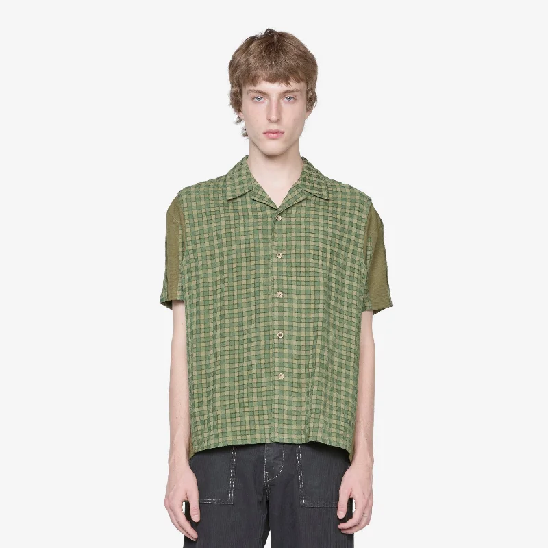 Aprol Check Panel Shirt Green