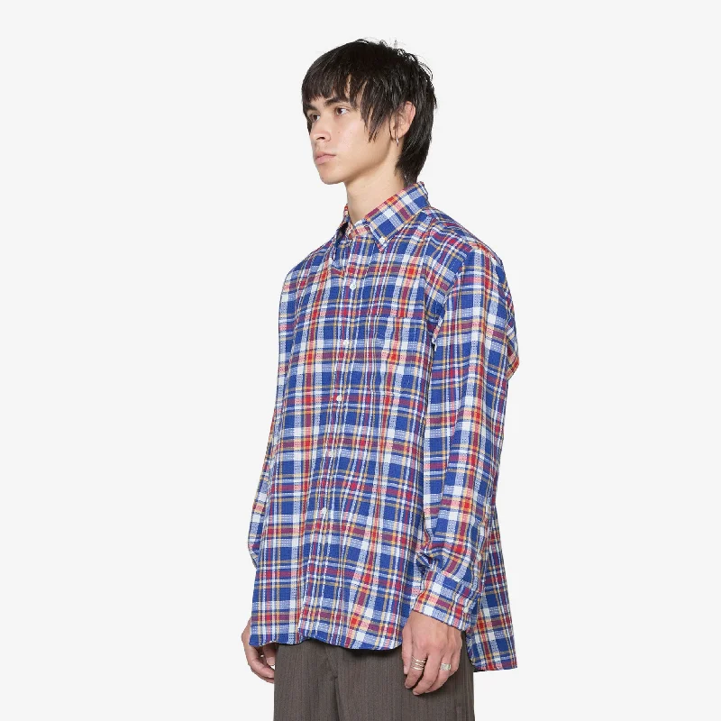 B.D. Dobby Plaid Classic Fit Shirt Blue