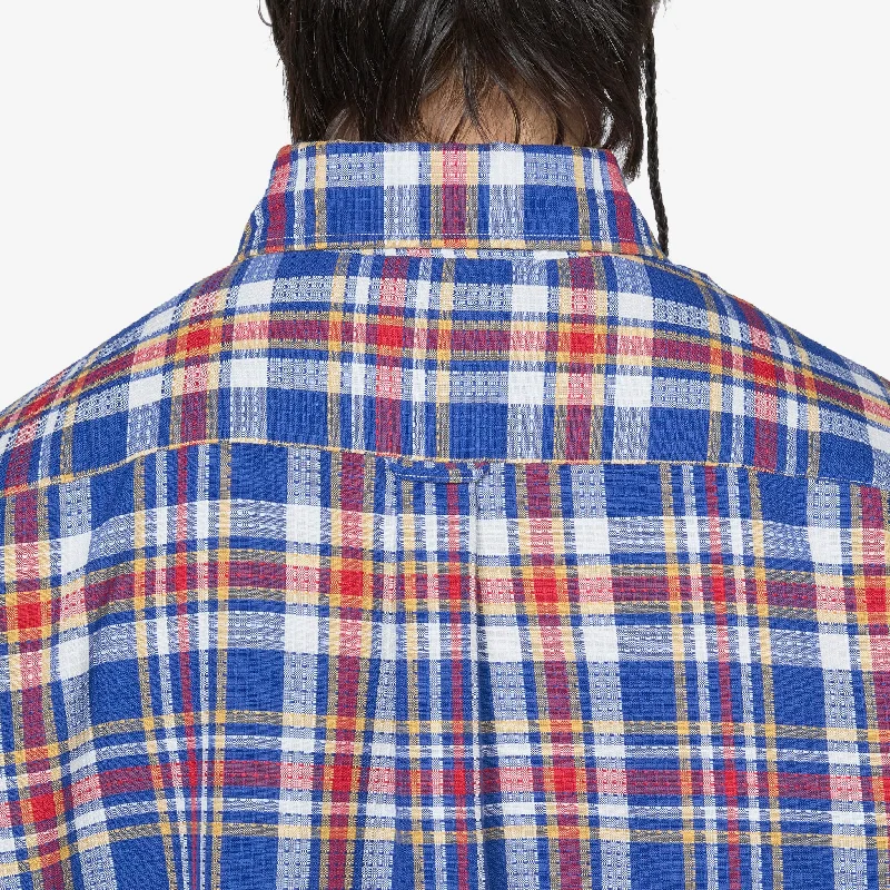 B.D. Dobby Plaid Classic Fit Shirt Blue