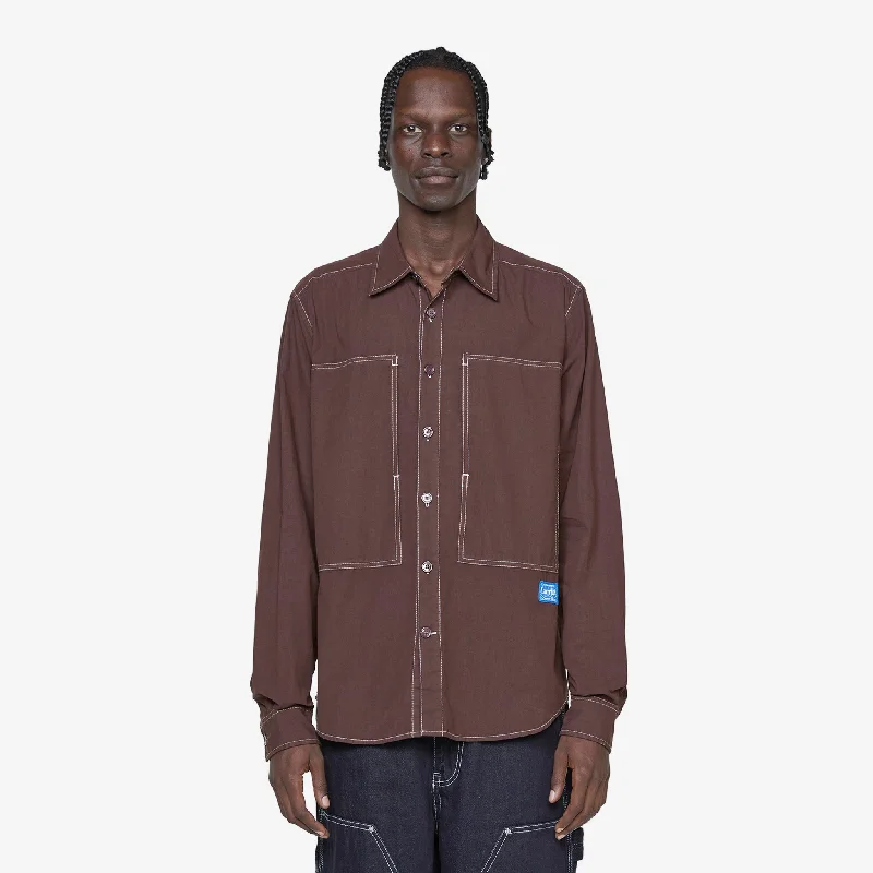 Cliff Longsleeve Shirt Chocolate