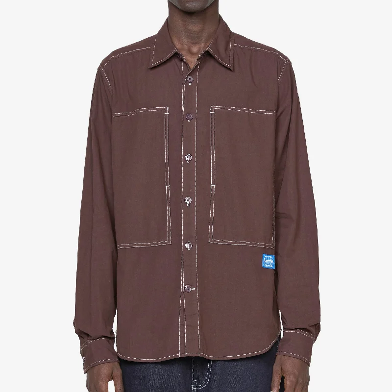 Cliff Longsleeve Shirt Chocolate