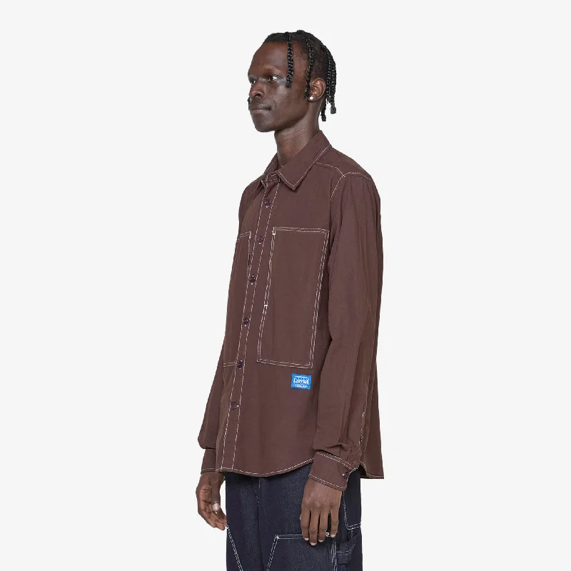 Cliff Longsleeve Shirt Chocolate