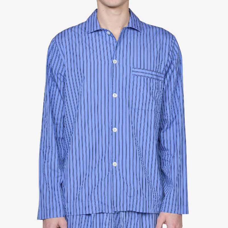 Cotton Poplin Pyjama Shirt Boro Stripes