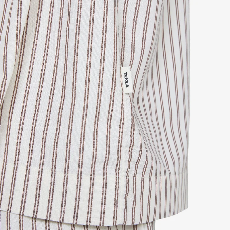 Cotton Poplin Pyjama Shirt Hopper Stripes