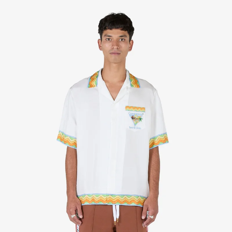 Cuban Collar Short Sleeve Shirt Afro Cubism Tennis Club