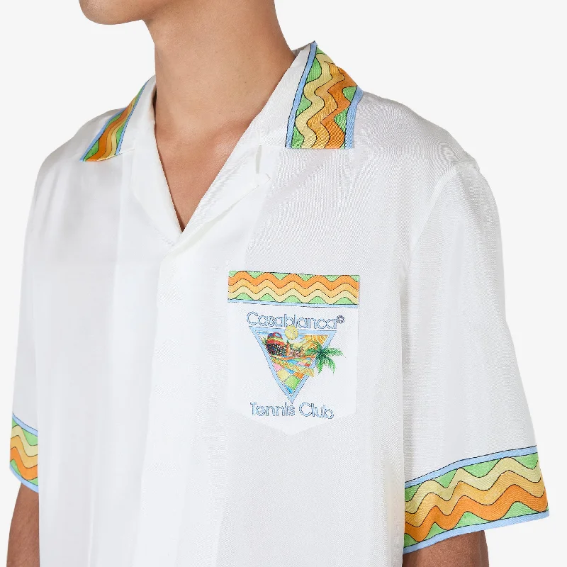 Cuban Collar Short Sleeve Shirt Afro Cubism Tennis Club