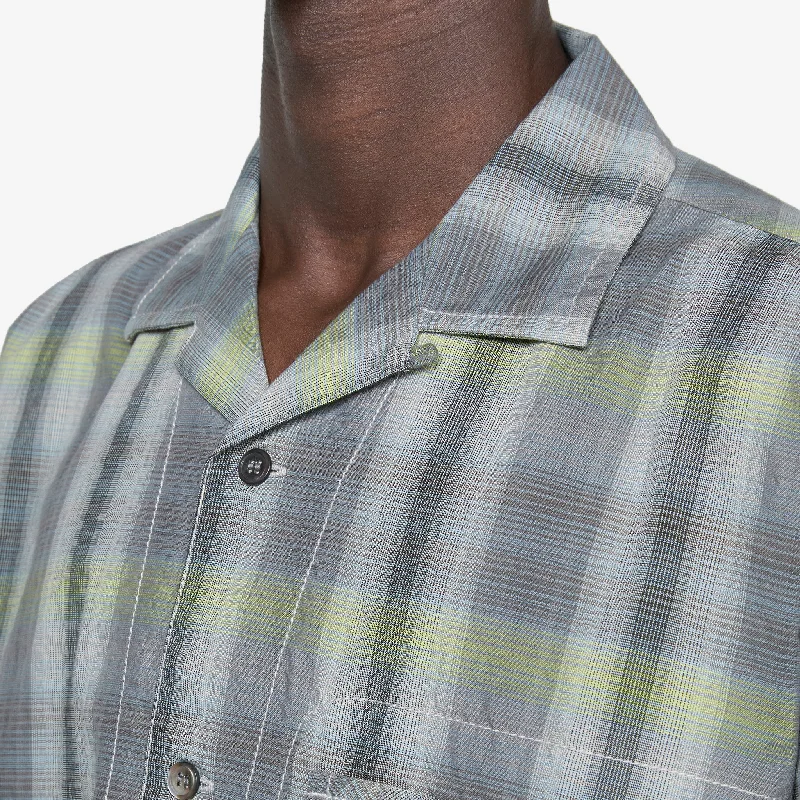 Dry Check Open Short Sleeve Shirt Gray