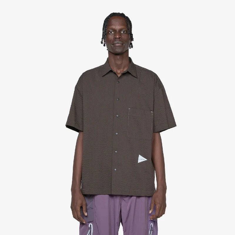 Dry Soft Seersucker Short Sleeve Shirt Khaki