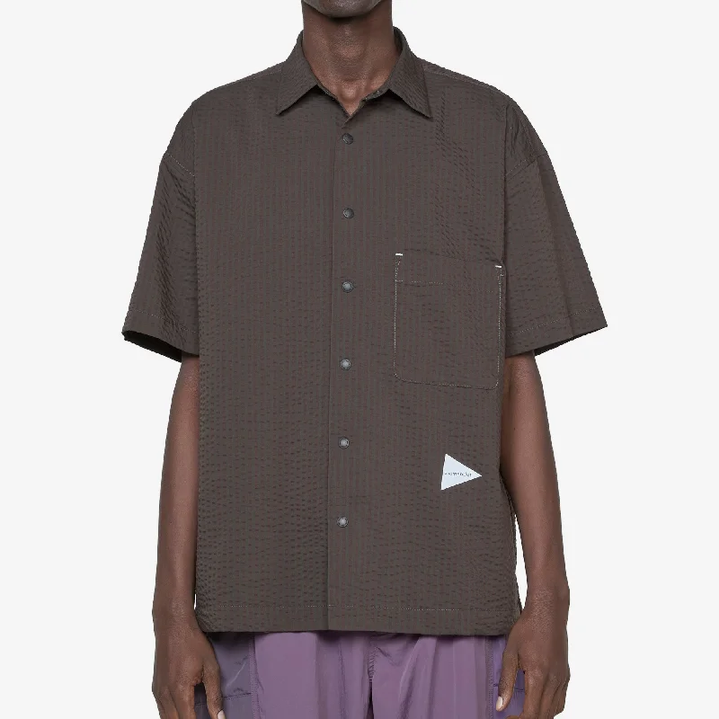 Dry Soft Seersucker Short Sleeve Shirt Khaki