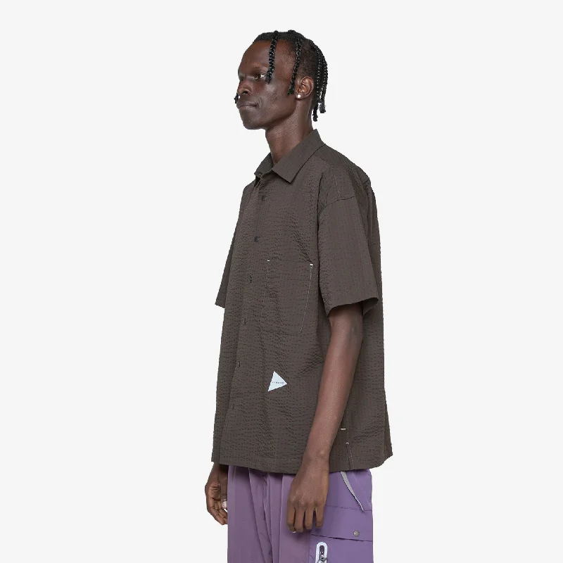 Dry Soft Seersucker Short Sleeve Shirt Khaki