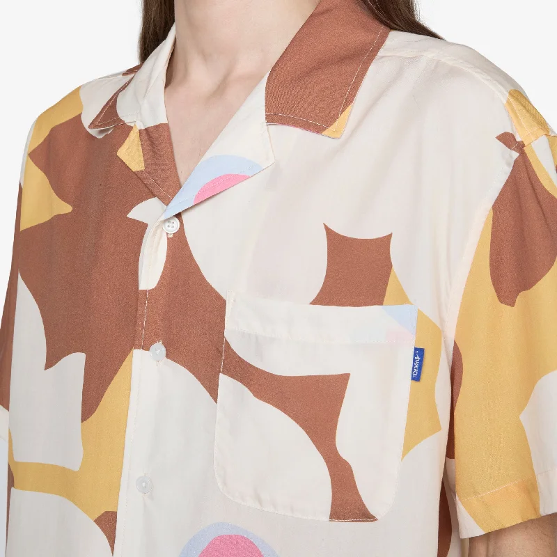 Floral Camp Shirt Brown