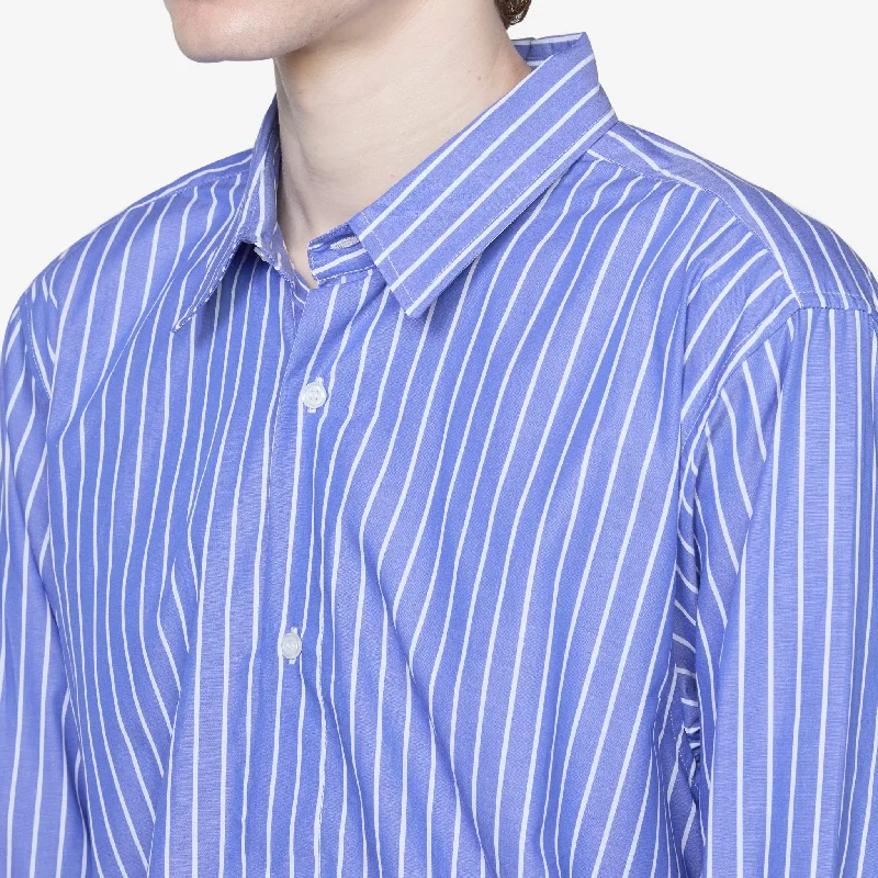 Logo Striped Shirt Blue