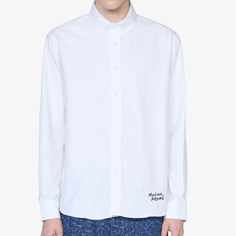 Maison Kitsuné Handwriting Casual BD Shirt White