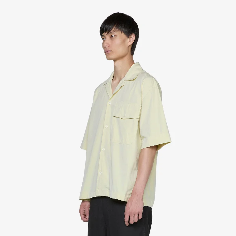 MHL. Short Sleeve Flap Pocket Shirt Pale Yellow