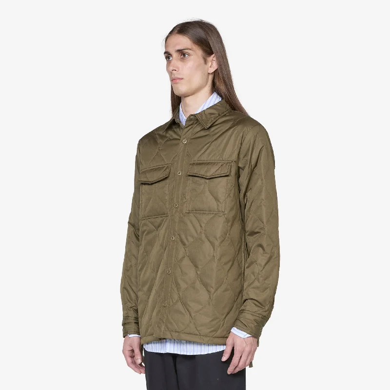 Military Down Shirt Dark Olive