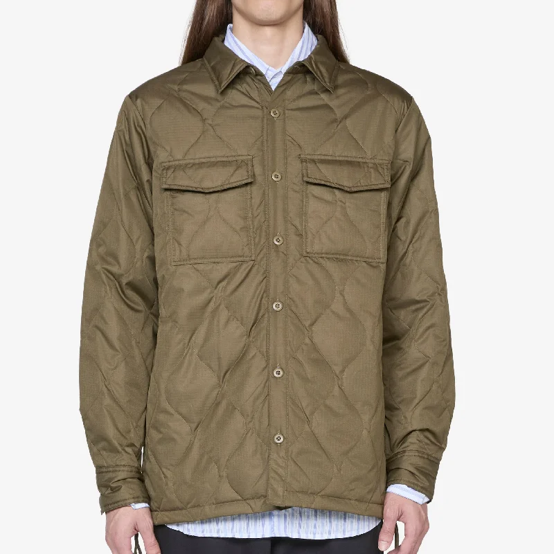 Military Down Shirt Dark Olive