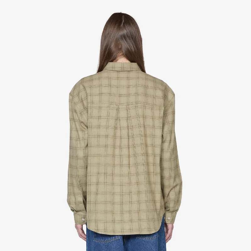 Mitchell Flannel Longsleeve Shirt  Green | Beige