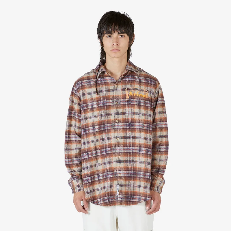 Plaid Flannel Shirt Brick