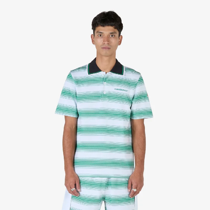 Stripe Interlock Polo Gradient Stripe