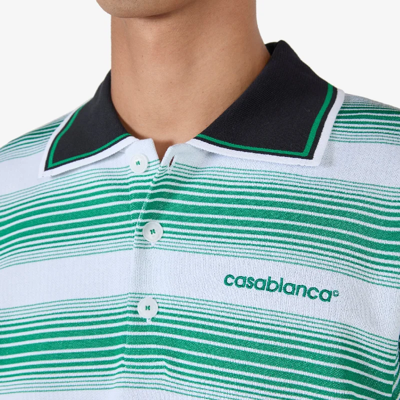 Stripe Interlock Polo Gradient Stripe