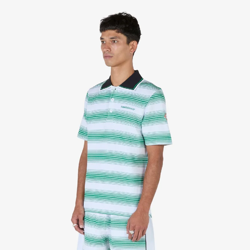 Stripe Interlock Polo Gradient Stripe