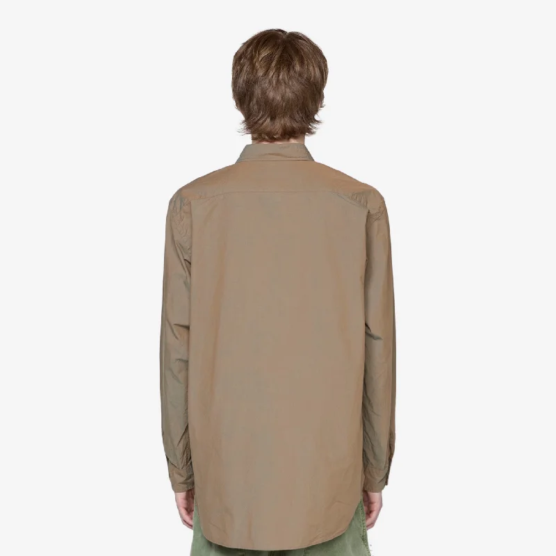 Teo Fly Front Shirt Olive