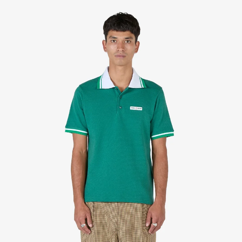 Textured Pique Polo Evergreen