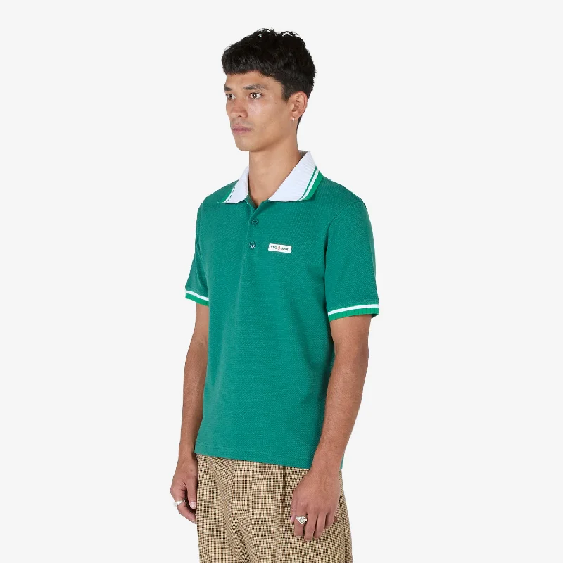 Textured Pique Polo Evergreen