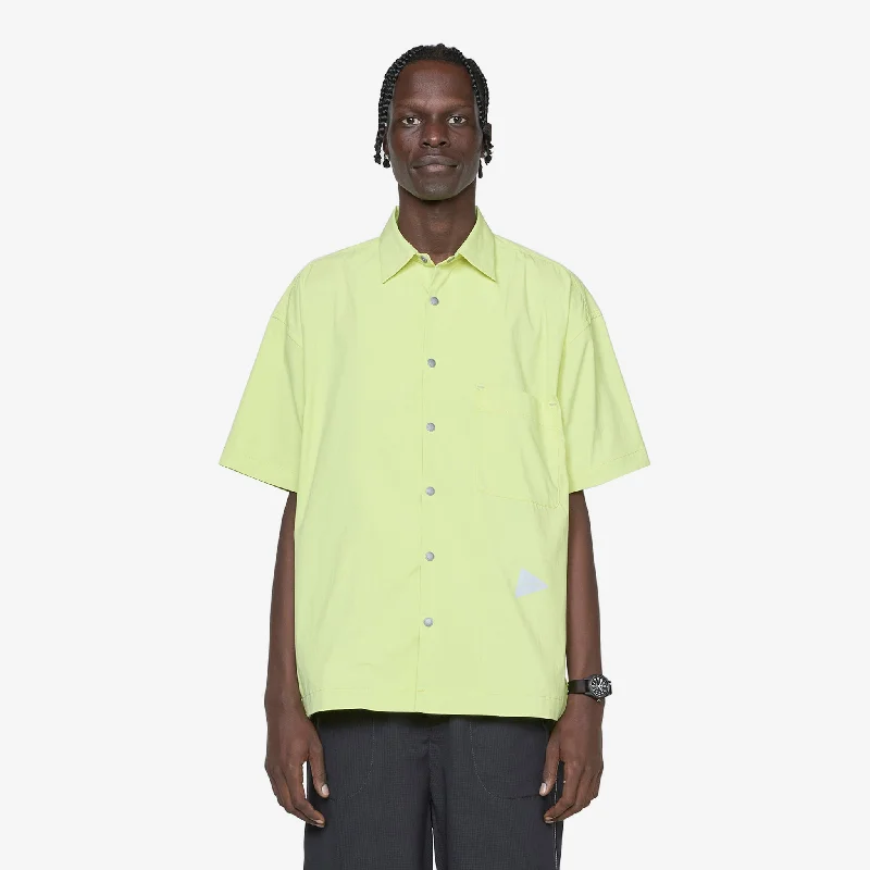 UV Cut Stretch Short Sleeve Shirt Yellow Green