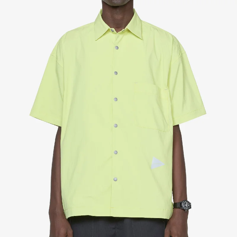 UV Cut Stretch Short Sleeve Shirt Yellow Green