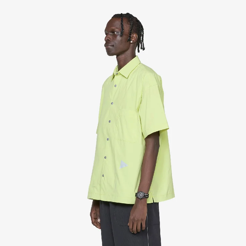 UV Cut Stretch Short Sleeve Shirt Yellow Green