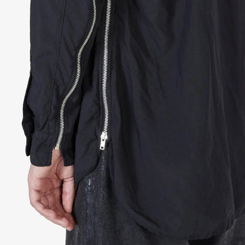 Woven Zipped Longsleeve Shirt Black